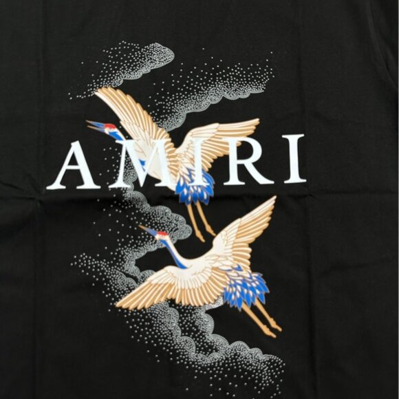 NWT AMIRI Crane Graphic T-Shirt Tee Black Large Men - Picture 4 of 4